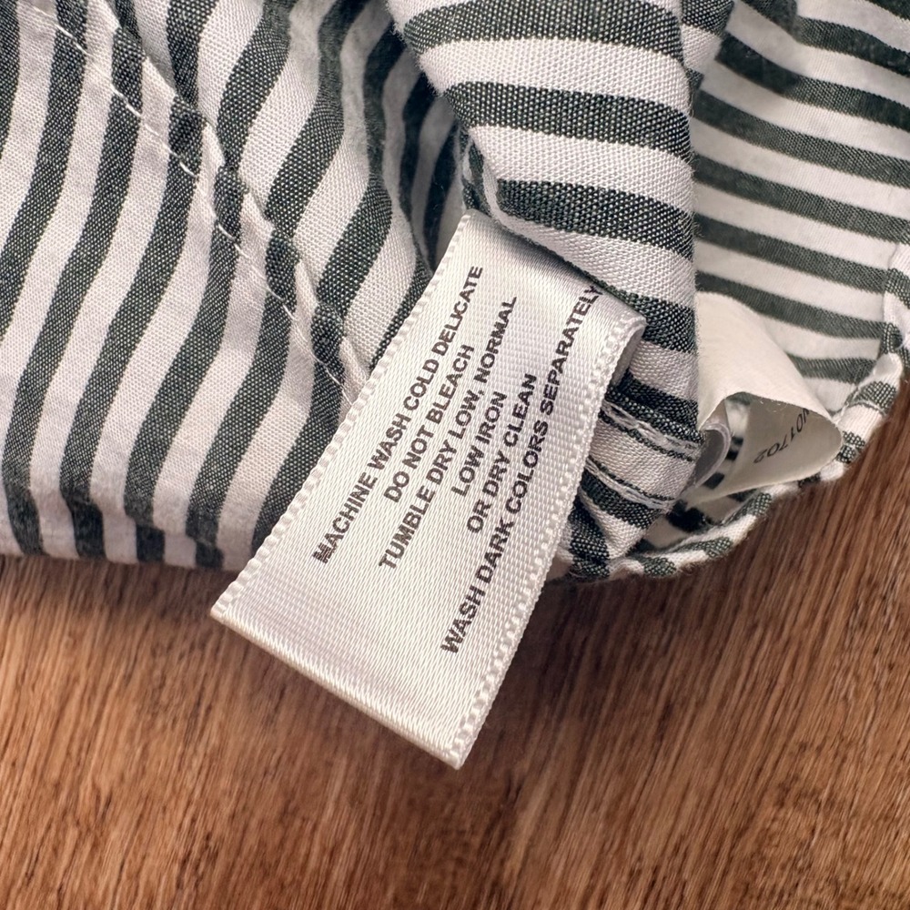 Cutter & Buck Green Bay Packers Mens Large Striped Button Down Shirt Green White - Picture 7 of 9